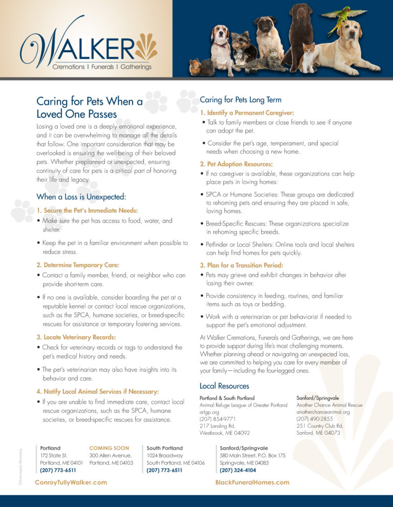 Beloved Animal Companions - At-Need Information